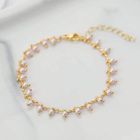 Boutique Accessories - Dainty Gold Chain Bracelet,Simple Layered Chain Bracelets,Linked Charm Heart